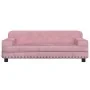 Sofá para niños de terciopelo rosa 90x53x30 cm de , Mobiliario para bebés y niños pequeños - Ref: Foro24-3196282, Precio: 89,...