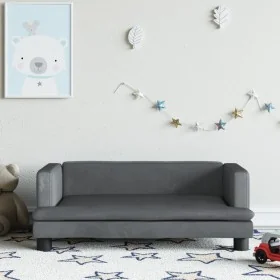 Sofá para niños de terciopelo gris oscuro 80x45x30 cm by , Baby and Toddler Furniture - Ref: Foro24-3196307, Price: 81,59 €, ...