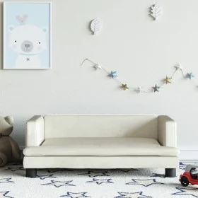Sofá para niños de terciopelo crema 80x45x30 cm von , Baby- und Kleinkindmöbel - Ref: Foro24-3196311, Preis: 68,23 €, Rabatt: %