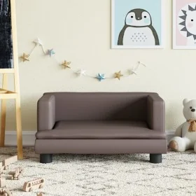 Sofá para niños de cuero sintético marrón 60x40x30 cm by , Baby and Toddler Furniture - Ref: Foro24-3196326, Price: 69,20 €, ...