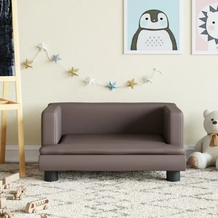 Sofá para niños de cuero sintético marrón 60x40x30 cm by , Baby and Toddler Furniture - Ref: Foro24-3196326, Price: 69,14 €, ...