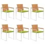 Sillas de jardín y cojines 6 unidades madera maciza de acacia by , Garden chairs - Ref: Foro24-3078508, Price: 736,03 €, Disc...