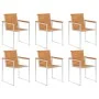 Sillas de jardín y cojines 6 unidades madera maciza de acacia by , Garden chairs - Ref: Foro24-3078508, Price: 736,03 €, Disc...