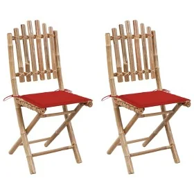 Sillas de jardín plegables 2 unidades bambú con cojines von , Gartenstühle - Ref: Foro24-3063993, Preis: 117,58 €, Rabatt: %