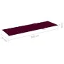 Tumbona con cojín rojo tinto madera de pino impregnada de , Tumbonas - Ref: Foro24-3065918, Precio: 143,37 €, Descuento: %
