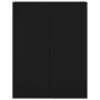 Aparador alto madera contrachapada negro 69,5x34x180 cm de , Aparadores - Ref: Foro24-3195972, Precio: 172,43 €, Descuento: %