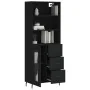 Aparador alto madera contrachapada negro 69,5x34x180 cm by , Sideboards - Ref: Foro24-3189526, Price: 163,52 €, Discount: %
