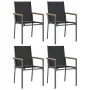 Sillas de jardín 4 uds textilene y acero negro 55x61,5x90 cm von , Gartenstühle - Ref: Foro24-3187085, Preis: 179,24 €, Rabat...
