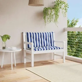 Cojines banco jardín 2 uds tela a rayas azul blanco 100x50x7 cm by , Cushions for chairs and sofas - Ref: Foro24-361671, Pric...