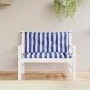 Cojines banco jardín 2 uds tela a rayas azul blanco 100x50x7 cm by , Cushions for chairs and sofas - Ref: Foro24-361671, Pric...