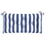 Cojines banco jardín 2 uds tela a rayas azul blanco 100x50x7 cm by , Cushions for chairs and sofas - Ref: Foro24-361671, Pric...