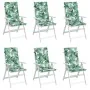 Cojines de silla de respaldo alto 6 uds tela estampado de hojas von , Kissen für Stühle und Sofas - Ref: Foro24-361246, Preis...
