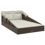 Tumbona con toldo plegable ratán sintético marrón 200x114x128cm by , Outdoor beds - Ref: Foro24-362272, Price: 322,50 €, Disc...