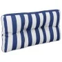 Cojín para palés tela a rayas azul y blanco 80x40x12 cm by , Cushions for chairs and sofas - Ref: Foro24-360616, Price: 22,31...