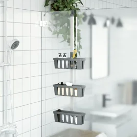 Estante colgante de ducha aluminio 30x15x(67-105) cm by , soap dishes - Ref: Foro24-154599, Price: 26,11 €, Discount: %