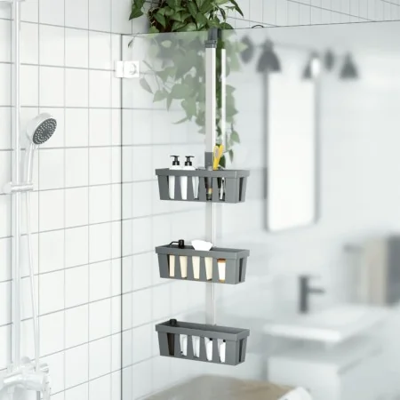 Estante colgante de ducha aluminio 30x15x(67-105) cm by , soap dishes - Ref: Foro24-154599, Price: 26,64 €, Discount: %