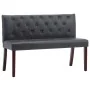 Banco de piel de ante artificial gris 120 cm by , Benches for halls and storage - Ref: Foro24-288574, Price: 222,79 €, Discou...