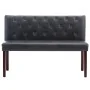 Banco de piel de ante artificial gris 120 cm by , Benches for halls and storage - Ref: Foro24-288574, Price: 222,79 €, Discou...