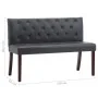 Banco de piel de ante artificial gris 120 cm by , Benches for halls and storage - Ref: Foro24-288574, Price: 222,79 €, Discou...