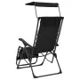 Tumbona plegable de textilene negro de , Tumbonas - Ref: Foro24-312467, Precio: 92,30 €, Descuento: %