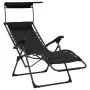 Tumbona plegable de textilene negro de , Tumbonas - Ref: Foro24-312467, Precio: 92,30 €, Descuento: %