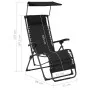 Tumbona plegable de textilene negro de , Tumbonas - Ref: Foro24-312467, Precio: 92,30 €, Descuento: %