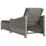 Tumbona de jardín con cojín de ratán sintético gris oscuro de , Tumbonas - Ref: Foro24-317180, Precio: 204,82 €, Descuento: %