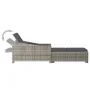 Tumbona de jardín con cojín de ratán sintético gris oscuro de , Tumbonas - Ref: Foro24-317180, Precio: 204,82 €, Descuento: %