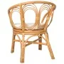 Silla de comedor con cojín ratán natural y lino marrón claro de , Sillas de comedor - Ref: Foro24-325477, Precio: 198,74 €, D...
