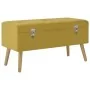Banco con compartimento de terciopelo amarillo mostaza 80 cm von , Bänke für Hallen und Lager - Ref: Foro24-329930, Preis: 95...