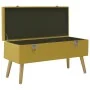 Banco con compartimento de terciopelo amarillo mostaza 80 cm von , Bänke für Hallen und Lager - Ref: Foro24-329930, Preis: 95...