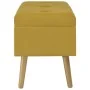 Banco con compartimento de terciopelo amarillo mostaza 80 cm von , Bänke für Hallen und Lager - Ref: Foro24-329930, Preis: 95...