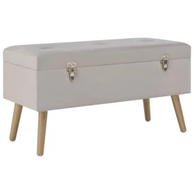 Banco con compartimento de terciopelo gris 80 cm by , Benches for halls and storage - Ref: Foro24-329932, Price: 109,03 €, Di...