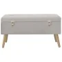 Banco con compartimento de terciopelo gris 80 cm by , Benches for halls and storage - Ref: Foro24-329932, Price: 109,03 €, Di...