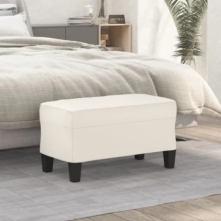 Banco de cuero sintético color crema 70x35x41 cm by , Banks - Ref: Foro24-349440, Price: 44,38 €, Discount: %