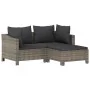 Set de muebles de jardín 3 pzas y cojines ratán sintético gris by , Garden sets - Ref: Foro24-362685, Price: 283,68 €, Discou...