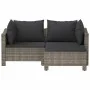 Set de muebles de jardín 3 pzas y cojines ratán sintético gris by , Garden sets - Ref: Foro24-362685, Price: 283,68 €, Discou...