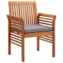 Silla de comedor para jardín con cojín madera maciza de acacia von , Gartenstühle - Ref: Foro24-45969, Preis: 114,94 €, Rabat...