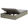 Tumbona convertible con cojín de ratán sintético gris de , Camas para exteriores - Ref: Foro24-46244, Precio: 328,78 €, Descu...
