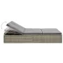 Tumbona convertible con cojín de ratán sintético gris de , Camas para exteriores - Ref: Foro24-46244, Precio: 328,78 €, Descu...
