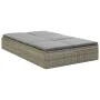 Tumbona convertible con cojín de ratán sintético gris de , Camas para exteriores - Ref: Foro24-46244, Precio: 328,78 €, Descu...