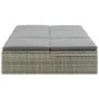 Tumbona convertible con cojín de ratán sintético gris de , Camas para exteriores - Ref: Foro24-46244, Precio: 328,78 €, Descu...