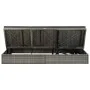 Tumbona convertible con cojín de ratán sintético gris de , Camas para exteriores - Ref: Foro24-46244, Precio: 328,78 €, Descu...