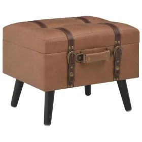 Taburete de almacenamiento 40 cm marrón cuero sintético by , Benches for halls and storage - Ref: Foro24-247531, Price: 60,03...