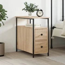 Mesita de noche madera de ingeniería roble Sonoma 30x60x60 cm by , Nightstands - Ref: Foro24-826065, Price: 74,87 €, Discount: %