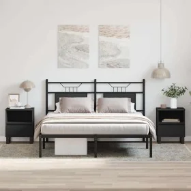 Mesitas de noche 2 uds madera de ingeniería negro 40x35x50 cm by , Nightstands - Ref: Foro24-830639, Price: 86,29 €, Discount: %