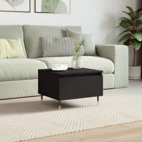 Mesa de centro madera de ingeniería negro 50x46x35 cm by , Coffee table - Ref: Foro24-830846, Price: 43,69 €, Discount: %