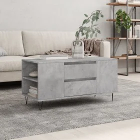 Mesa de centro madera ingeniería gris hormigón 102x44,5x50 cm by , Coffee table - Ref: Foro24-831000, Price: 81,64 €, Discoun...