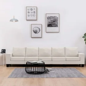 Sofá de 5 plazas tela color crema by , Sofas - Ref: Foro24-287142, Price: 515,70 €, Discount: %