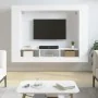 Mueble para TV madera de ingeniería blanco 152x22x113 cm de , Muebles TV - Ref: Foro24-833722, Precio: 97,79 €, Descuento: %